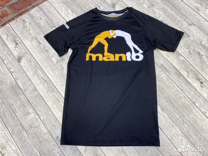 Рашгард Manto Logo черный кор. рукав