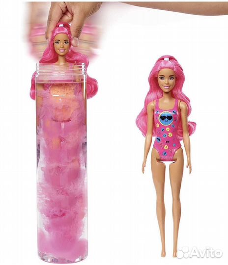 Barbie color reveal неоновая серия