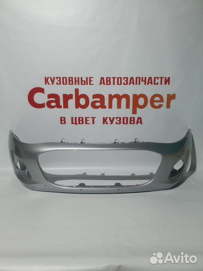 Передний бампер Kalina 2 в цвет серебристый