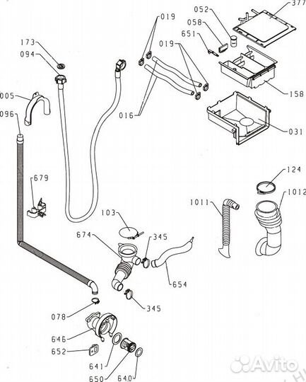 Запчасти б/у стиральной машины Gorenje WS50105