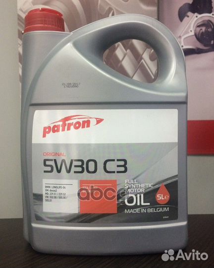5W30 C3 5L original patron Масло моторное синте