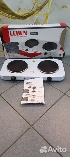 Плитка электрическая двухконфорочная Leben