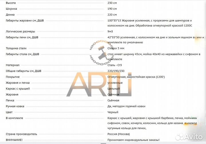 Кованый Мангал с крышей 