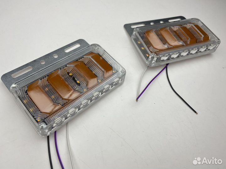 Диодные LED боковые габариты+поворотник 12-24В