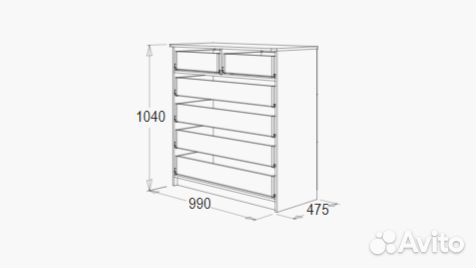 Комод 6 ящиков / Комод-6