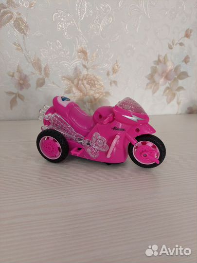 Игрушка Мотоцикл с куклой (на батарейках)