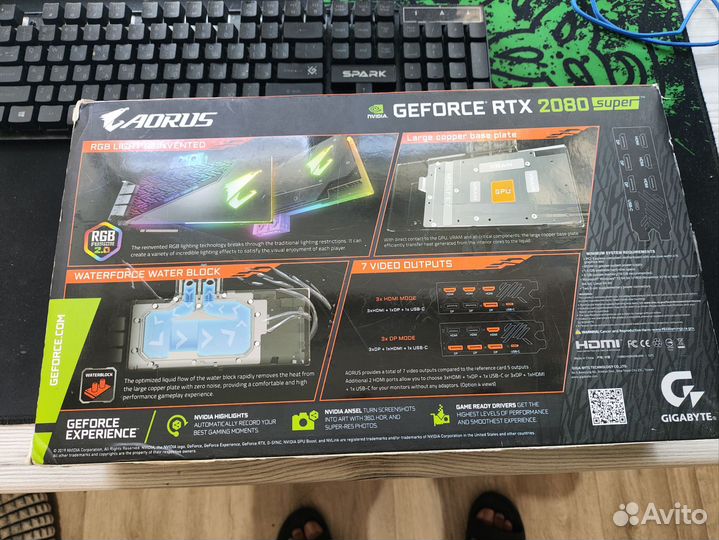 Видеокарта rtx 2080 super с водоблоком