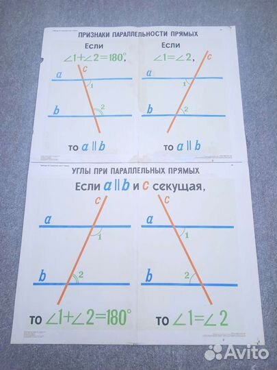Учебные плакаты СССР по геометрии