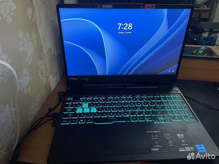 Игровой ноутбук i5 11400 rtx3050 8/526 гб