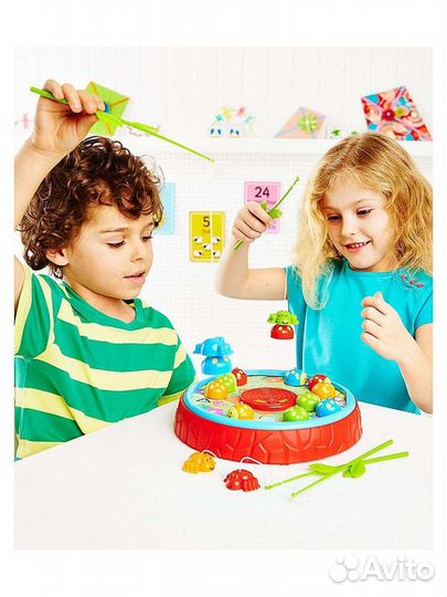 Новая Игра настольная рыбалка ELC Ловим букашек 14