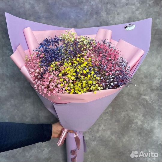 Гипсофилы с открыткой