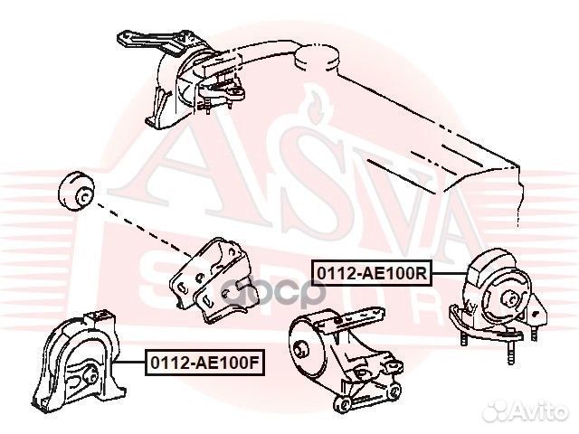 Опора двиг.зад.toyota corolla AE10#/CE10#/EE10#