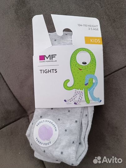 Колготки для девочки с махровой стопой