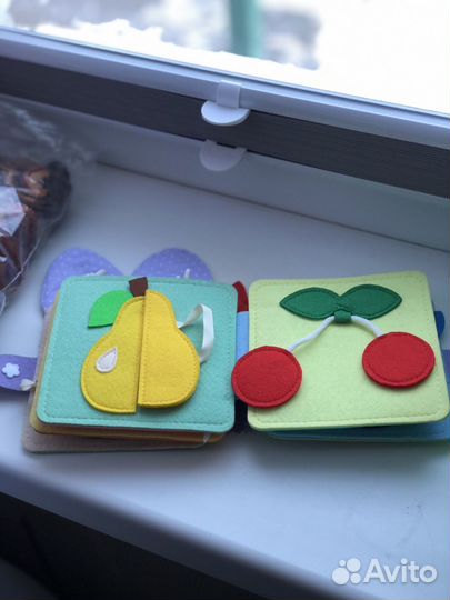 Тактильная книжка из фетра 2 сестры