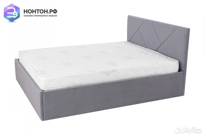 Кровать Лима серо-голубая