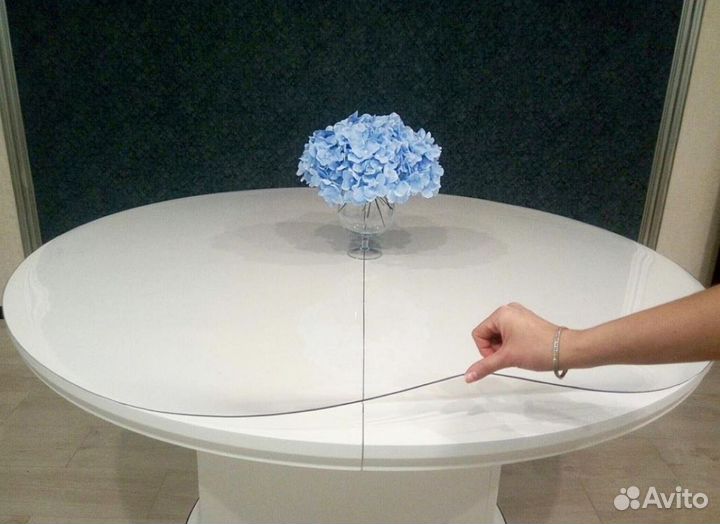 Мягкое гибкое стекло на стол / Прозрачная скатерть