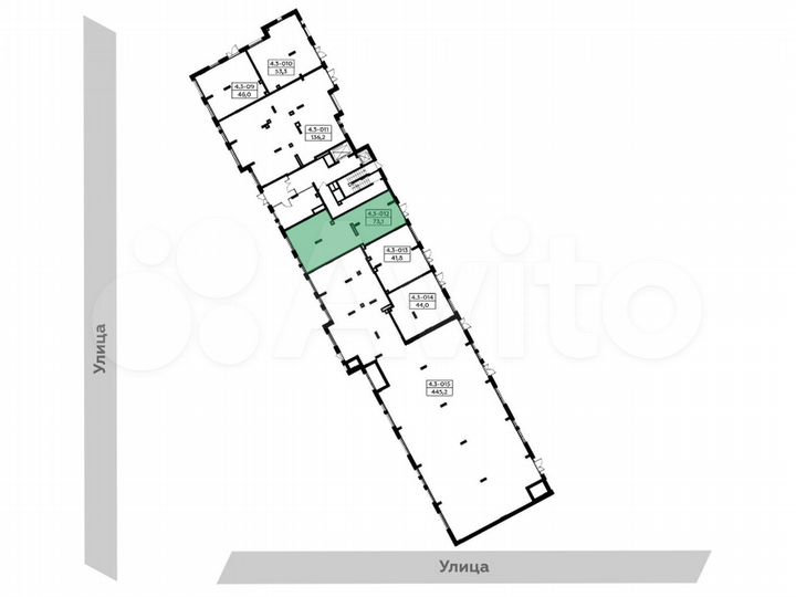 Сдам торговое помещение, 73.1 м²