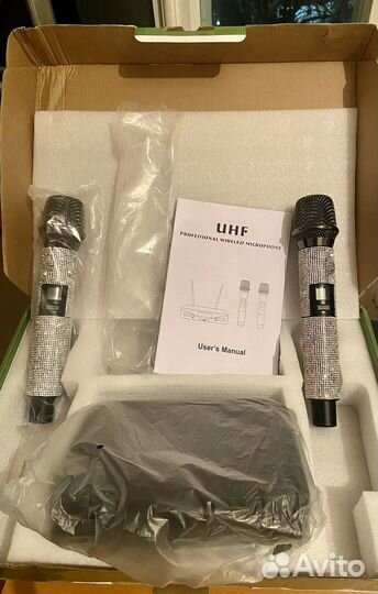 Радиосистема со стразами (реплика Shure qlxd 4)