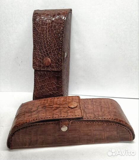 Чехол для очков натуральная кожа крокодила