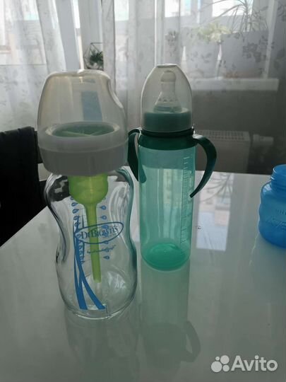 Молокоотсос avent ручной + бутылочки