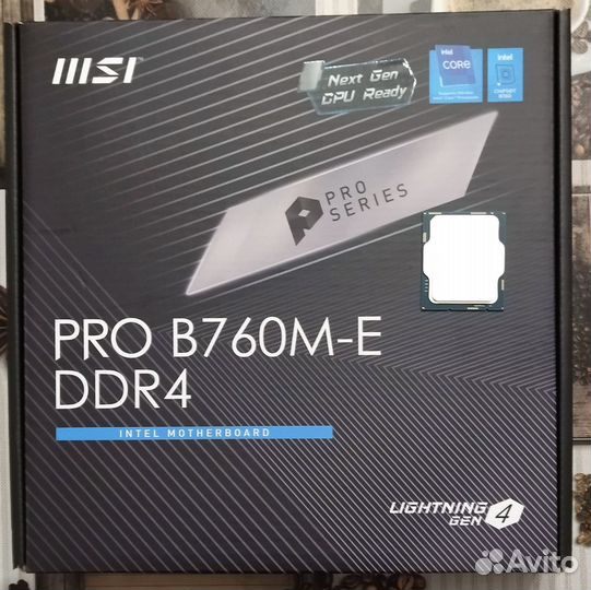 Комплект i5 12400f + MSI B760 новый