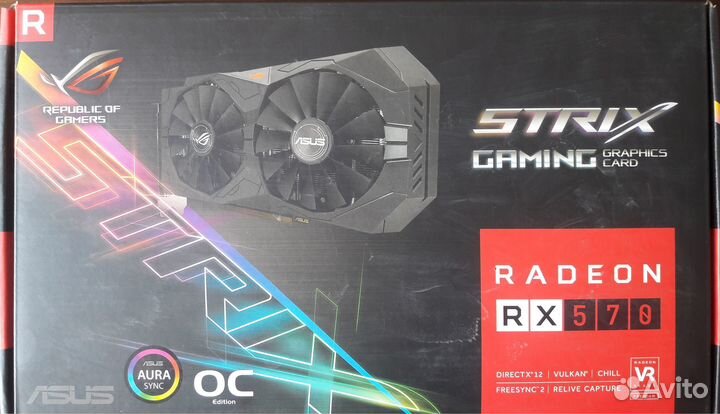 Видеокарта Asus RX 570 4gb