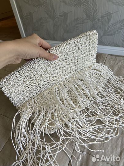 Пляжный клатч с бахромой