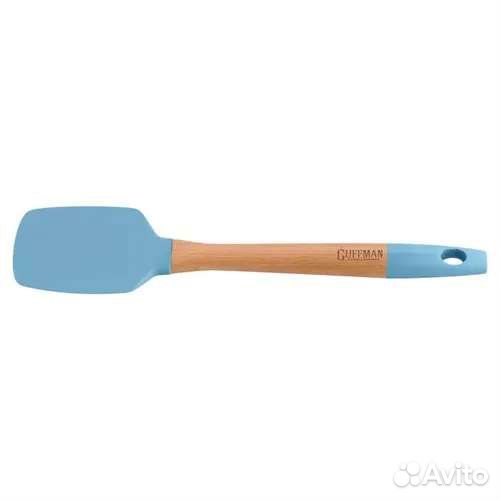 Кулинарная лопатка силикон с бамбуковой ручкой
