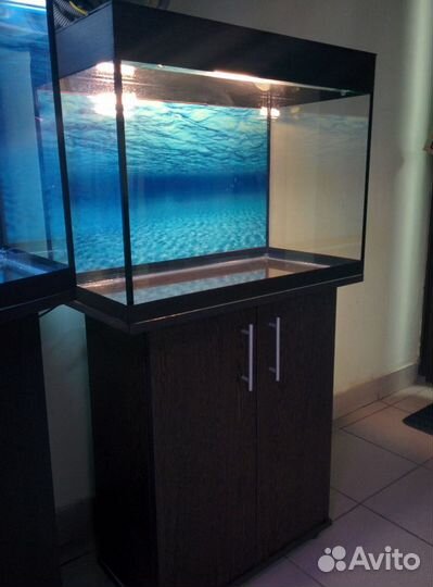 Аквариум 80, новый. свет, крышка, фон, тумба