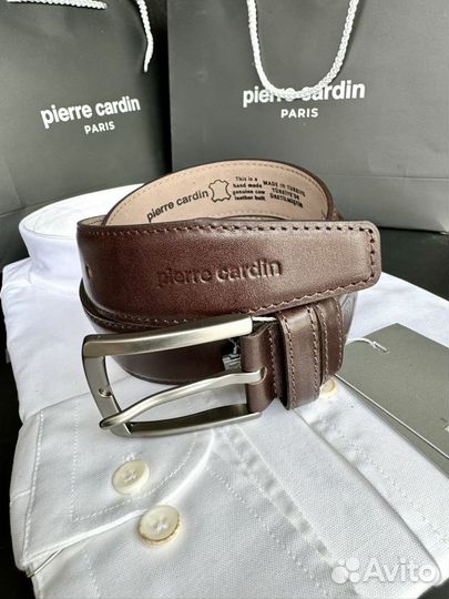 Мужской кожаный ремень Pierre Cardin