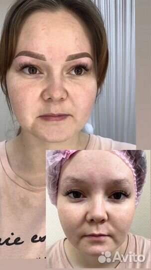 Перманентный макияж бровей. Пудровые брови