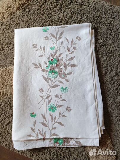 Скатерть и полотенце лён СССР
