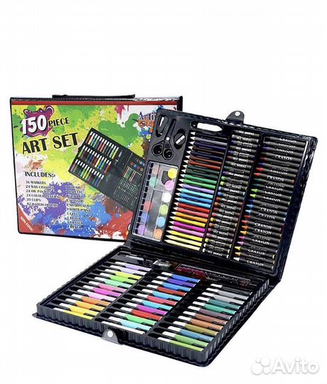 Набор для рисования в чемодане новый фломастеры