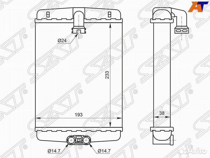 Радиатор отопителя салона mercedes C-class W202 93