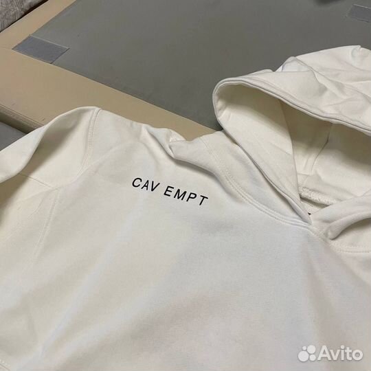 Худи cav empt белое оверсайз размер S