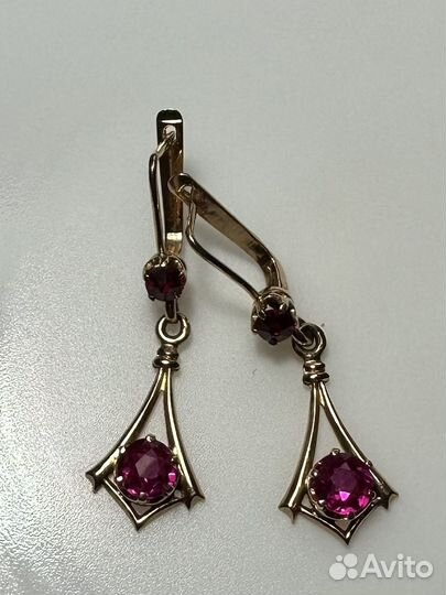 Золотые серьги рига СССР