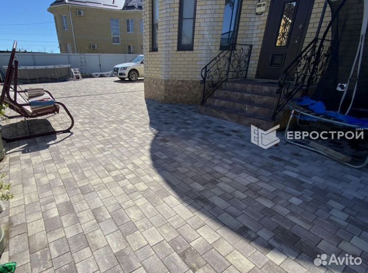 Тротуарная плитка, брусчатка, бордюры