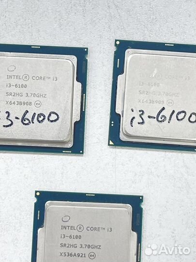 Процессор intel core i3 6100 3.70GHz