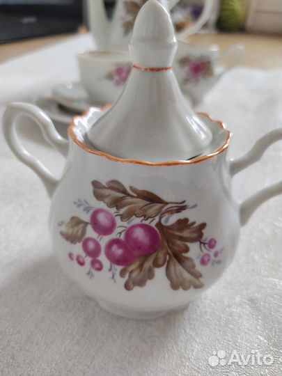 Кофейный сервиз новый фарфоровый