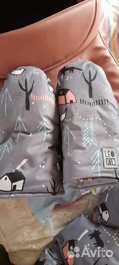 Зимний конверт в коляску leokid