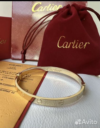 Золотой Браслет cartier обруч 585