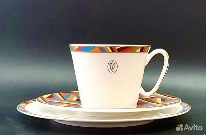 Чайное трио. Фарфор. Valentin Yudashkin