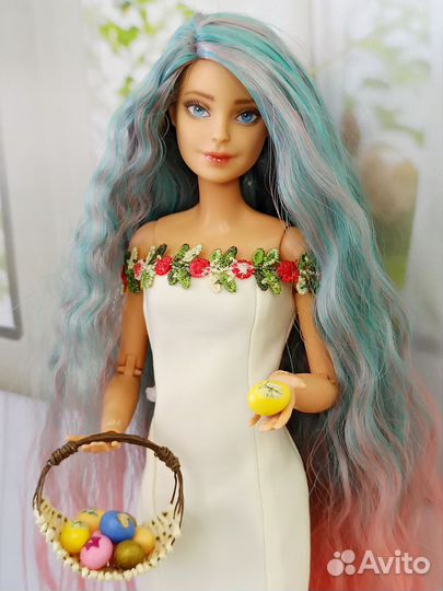 Еда для кукол, пасхальные куличи, яйца