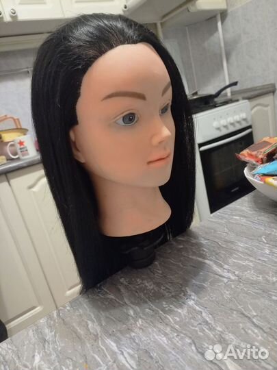 Учебная голова для причесок, манекен