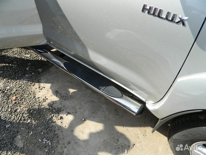 Пороги овал toyota hilux, 2006-2015