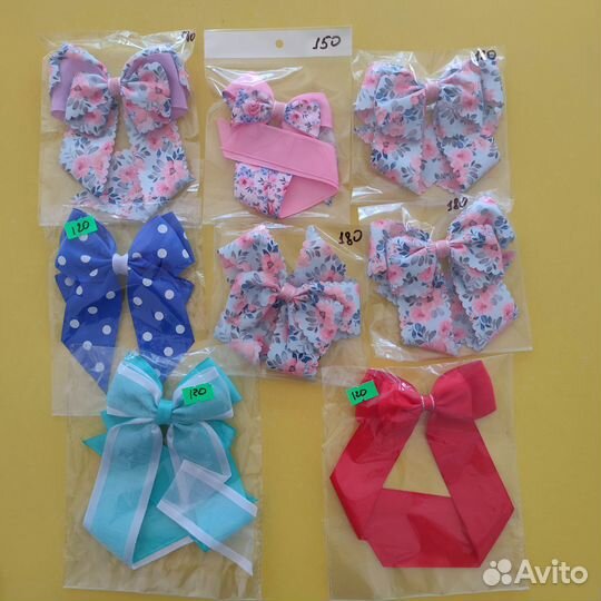 Бантики для волос ручной работы