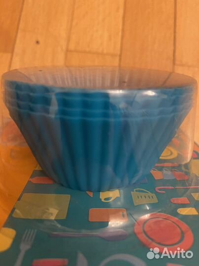 Kitchen Формочки силиконовые для маффинов 4 шт