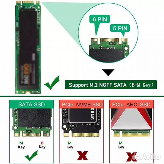 M.2 ngff SSD переходник на USB 3.0