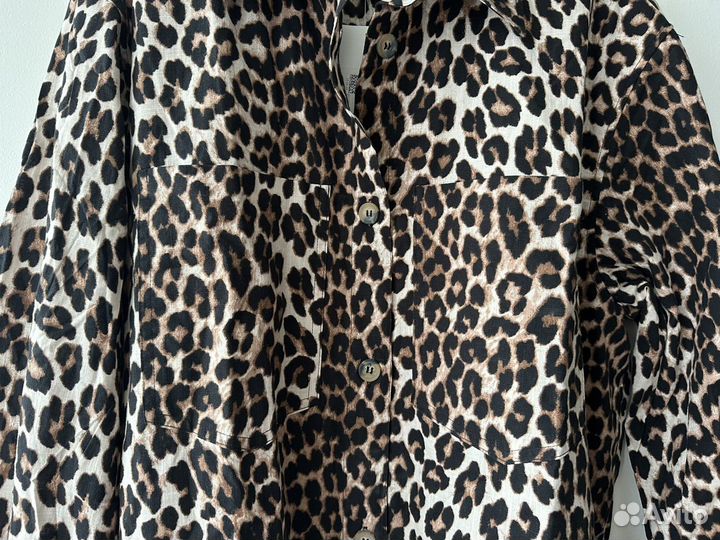 Рубашка hm леопардовая L