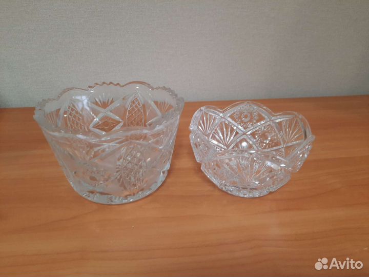 Хрустальные салатники, конфетницы, вазы